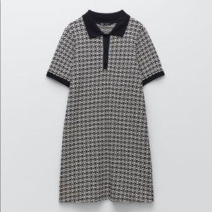 ZARA JACQUARD POLO DRESS